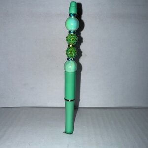 Handmade Beaded- Elegant shades of Green with marble resin beads.
